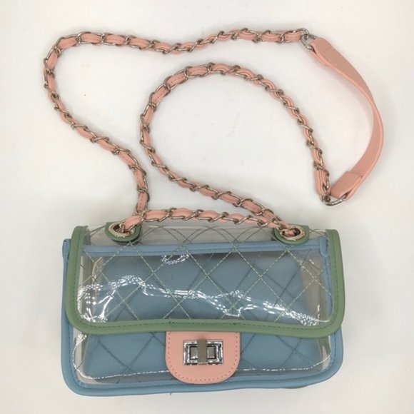Handbags - Bag in Bag Trendy Clear PVC Chain Bag